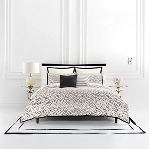 kate spade Black and White Polka Dot Queen Comforter